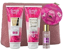 Kup Bottega Verde Peonia - Zestaw (edt/30ml + sh/gel/200ml + b/milk/200ml + bag/1pc)