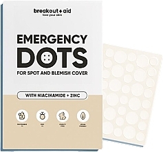 Kup Plastry na trądzik z niacynamidem i cynkiem - Breakout + Aid Emergency Dots For Spot And Blemish Cover 