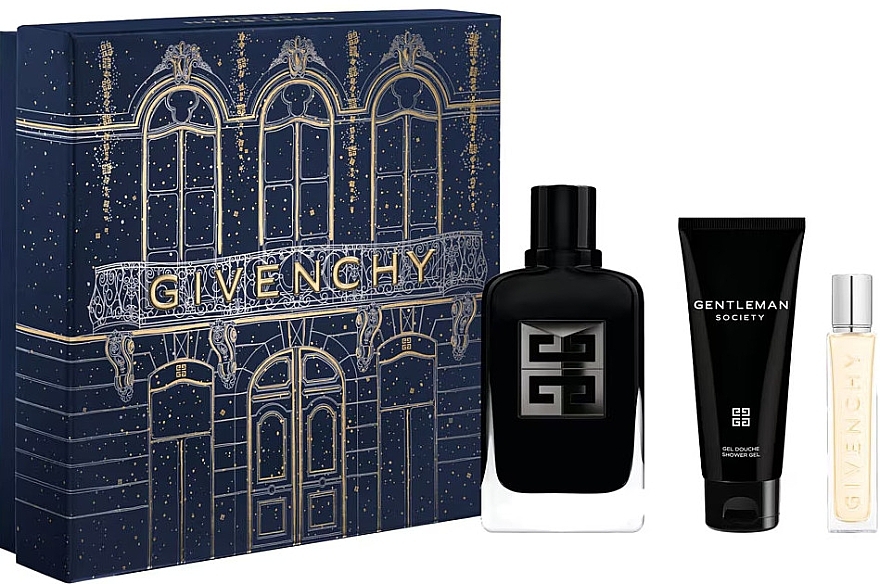 Givenchy Gentleman Society Extreme - Zestaw (edp/100 ml + sh/gel/75 ml + edp/mini/12.5 ml ) — Zdjęcie N1