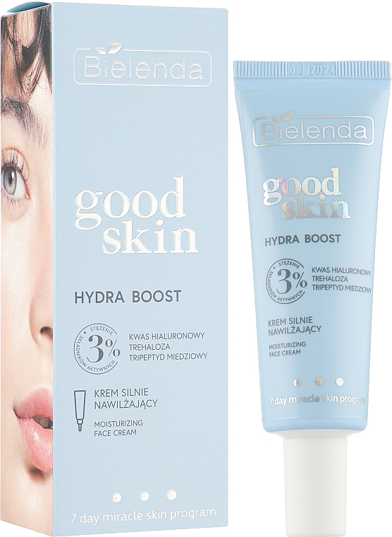 Krem nawilżający z kwasem hialuronowym - Bielenda Good Skin Hydra Boost Moisturizing Face Cream — Zdjęcie N2