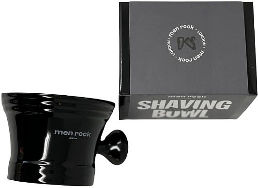 Porcelanowa miska do golenia, czarna - Men Rock Porcelain Shaving Bowl Black  — Zdjęcie N3