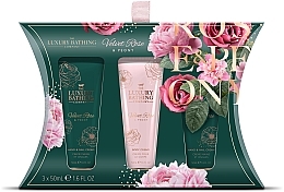 Kup Zestaw - Grace Cole The Luxury Bathing Velvet Rose & Peony Set (h/cr/50ml*3) 