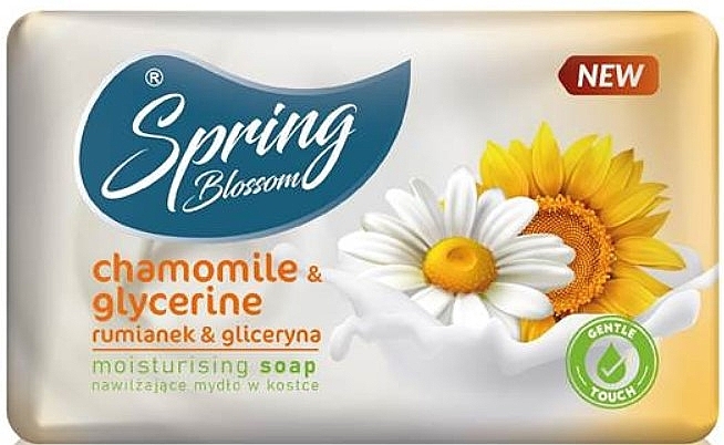 Nawilżające mydło w kostce Rumianek i gliceryna - Spring Blossom Chamomile & Glycerine Moisturizing Soap — Zdjęcie N1