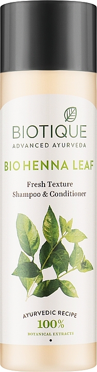 Szampon i odżywka Liście henny - Biotique Bio Henna Leaf Fresh Texture Shampoo & Conditioner With Color — Zdjęcie N1