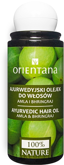 Ajurwedyjski olejek do włosów Amla i bhringraj - Orientana — Zdjęcie 105 ml