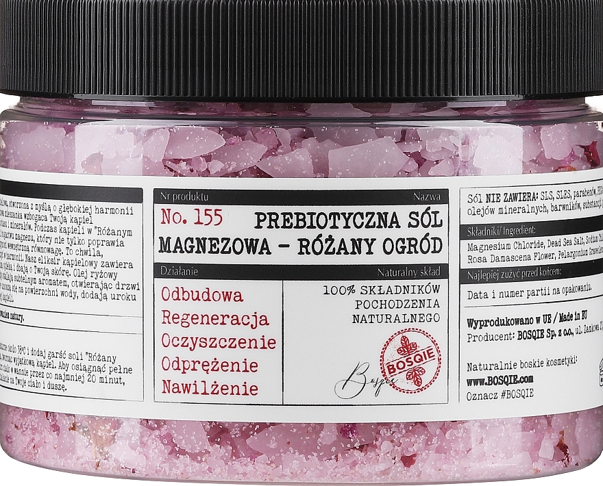 Naturalna sól do kąpieli Różany ogród - Bosqie Rose Garden Bath Salt — Zdjęcie N1