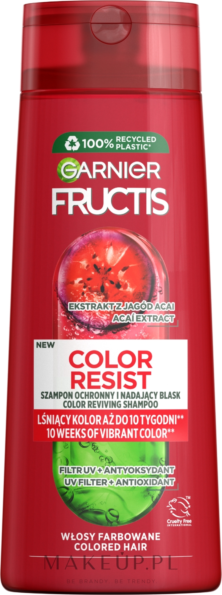 Szampon wzmacniający do włosów farbowanych i z pasemkami - Garnier Fructis Goji Color Resist — Zdjęcie 250 ml