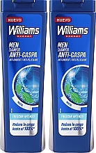 Kup Zestaw - Williams Men Anti-Dandruff Shampoo Mentol (shmp/2 x 250ml)
