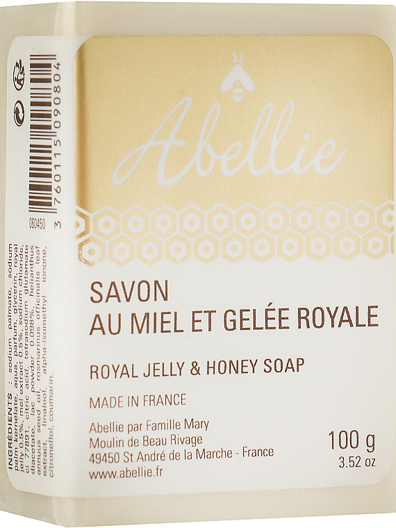 Mydło do twarzy i ciała Miód i mleczko pszczele - Abellie Savon Au Miel Et Gelee Royale — Zdjęcie N1