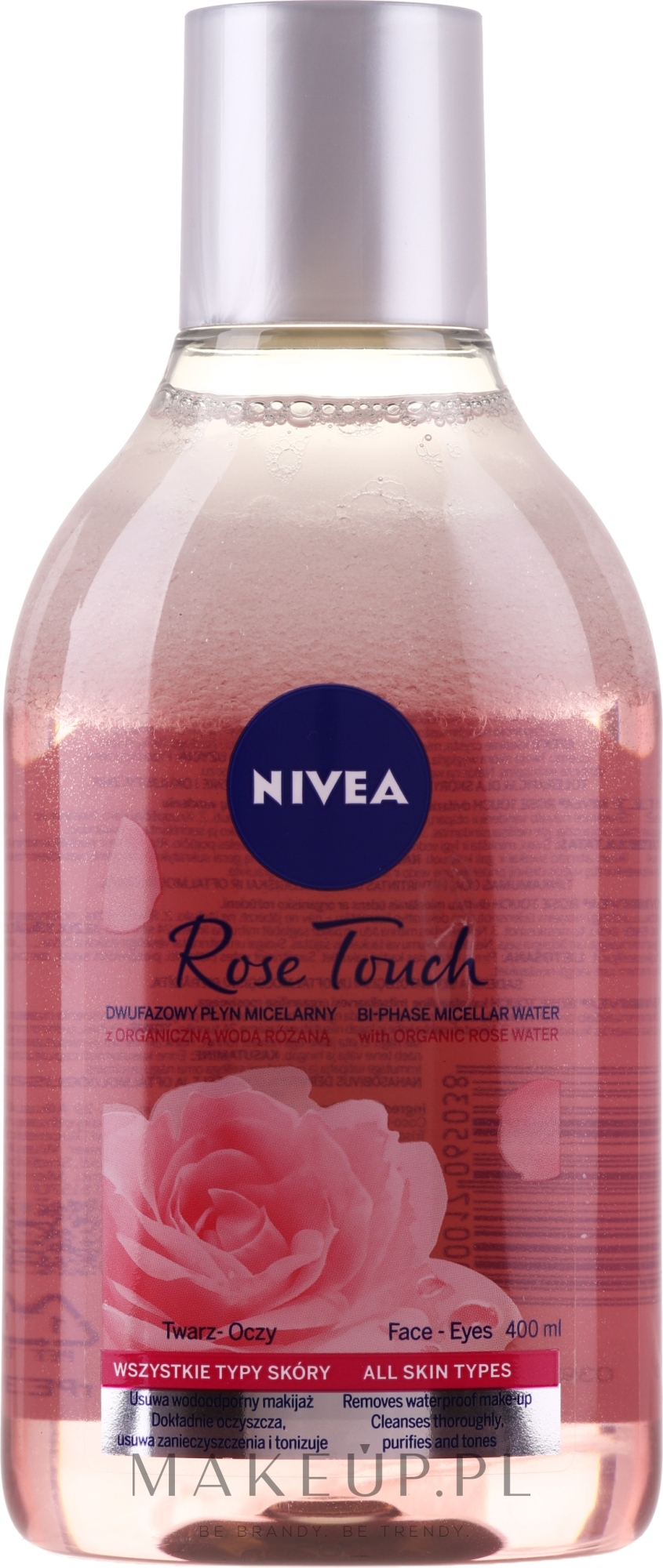 NIVEA Rose Touch Micelarny - Micelarny płyn dwufazowy z organiczną wodą różaną — Zdjęcie 400 ml
