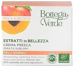 Krem do twarzy - Bottega Verde Beauty Extracts Peach & Apricot Moisturizing, Sublimating Fresh Cream — Zdjęcie N3