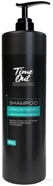 Szampon regenerujący i wzmacniający włosy - Time Out Professional Keratin Hair Shampoo — Zdjęcie 1000 g