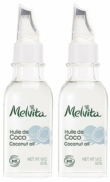 Zestaw Olej kokosowy - Melvita Huiles De Beaute Coconut Oil Duo (2 x h/oil 50 ml) — Zdjęcie N2