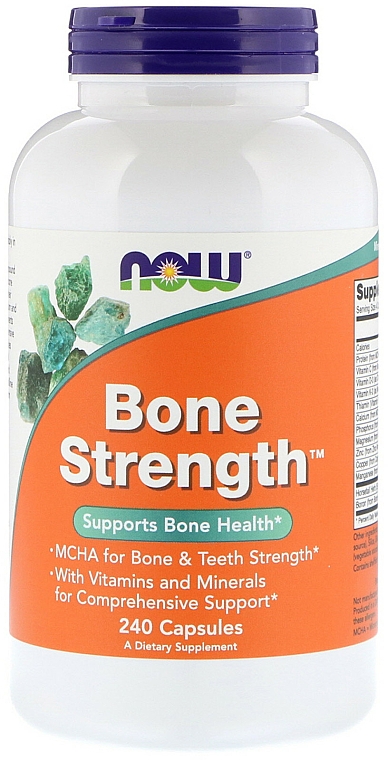 Suplement diety wspomagający kości, 240 kapsułek - Now Foods Bone Strength — Zdjęcie N1