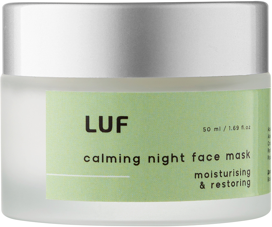 Kojąca maseczka do twarzy na noc z ceramidami i prebiotykiem - Luff Calming Night Face Mask