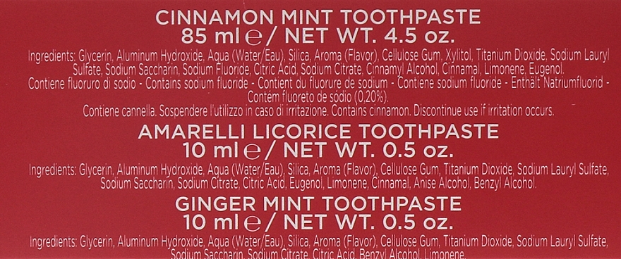 Zestaw past do zębów The Spicys Gift Set - Marvis (toothpast/2x10ml + toothpast/85ml) — Zdjęcie N3