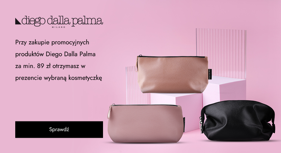 Przy zakupie promocyjnych produktów Diego Dalla Palma za min. 89 zł otrzymasz w prezencie wybraną kosmetyczkę.