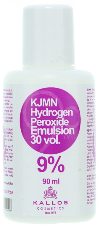 Utleniacz do włosów 9% - Kallos Cosmetics KJMN Hydrogen Peroxide Emulsion — Zdjęcie N4