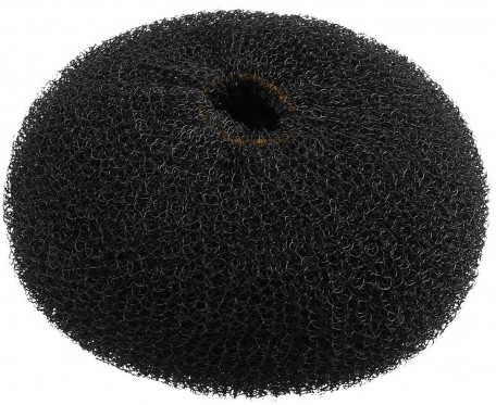Wypełniacz do koka, okrągły, czarny, 110 mm - Lussoni Hair Bun Ring Black — Zdjęcie N1