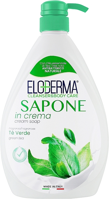 Kremowe mydło do ciała i rąk z ekstraktem z zielonej herbaty - Eloderma Liquid Soap  — Zdjęcie N1