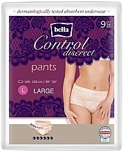 Chłonne majtki damskie L, 100-135 cm, 10 sztuk - Bella Control Discreet Pants — Zdjęcie N1