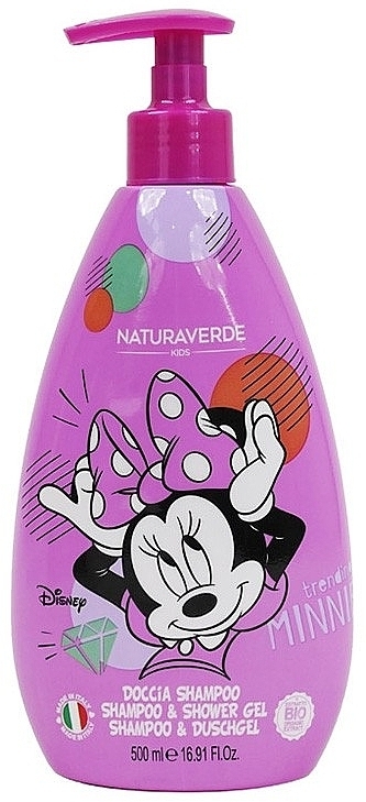 Szampon i żel pod prysznic dla dzieci Myszka Minnie - Naturaverde Kids Disney Minnie Mouse Shower Gel & Shampoo — Zdjęcie N1