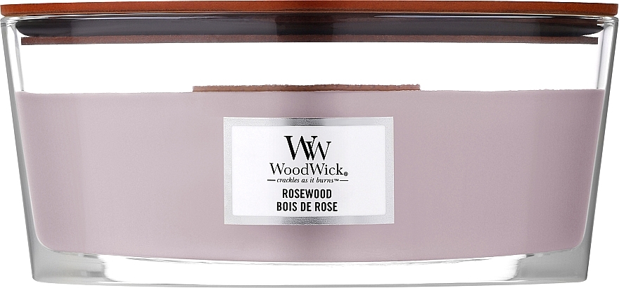 Świeca zapachowa w szkle - WoodWick Hearthwick Flame Ellipse Candle Rosewood — Zdjęcie N1