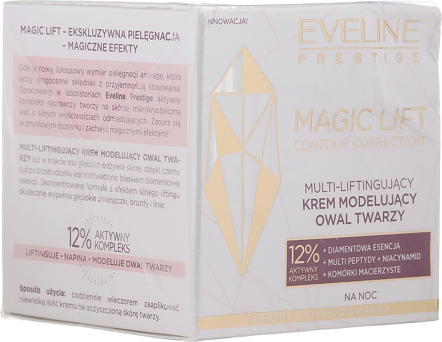 PRZECENA! Multi-liftingujący krem modelujący owal twarzy, na noc - Eveline Cosmetics Magic Lift Contour Correction * — Zdjęcie N1