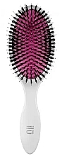 Szczotka do włosów, biała i różowa - Ilu Smooth Operator Oval Wet Brush — Zdjęcie N1
