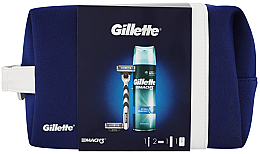 Kup Zestaw - Gillette Mach 3 Extra Comfort (sh/gel/200ml + razor + blade/2pcs + bag)