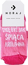 Kup Damskie skarpetki z zabawnymi napisami, różowe - Moraj