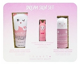 Kup Zestaw - Inuwet Dream Skin Set (lip/balm/3.5g+h/cr/60ml+f/mask/30ml)