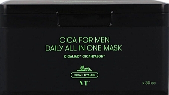 Maska do twarzy dla mężczyzn - VT Cosmetics Cica For Men Daily All In One Mask  — Zdjęcie N1