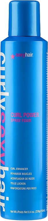 Spray podkreślający loki - SexyHair CurlySexyHair Curl Power Spray Foam Curl Enhancer