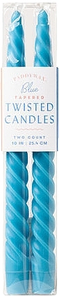 Świeca skręcana 25,4 cm - Paddywax Tapered Twisted Candles Blue — Zdjęcie N1