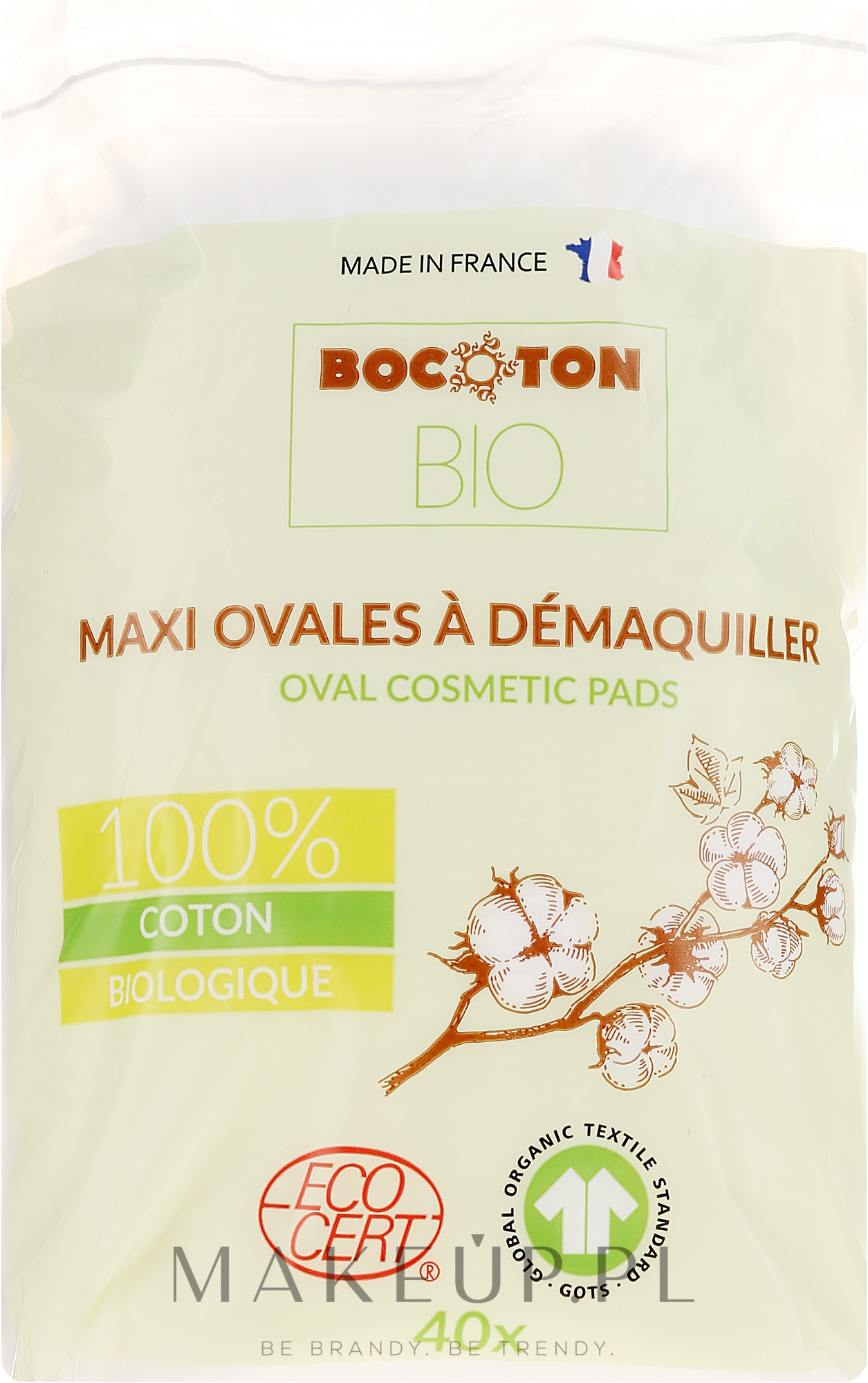 Płatki kosmetyczne dla dzieci, owalne, 40 szt. - Bocoton Bio Oval Cosmetic Pads — Zdjęcie 40 szt.