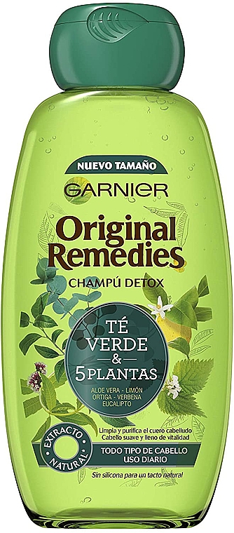 Szampon do włosów zielona herbata - Garnier Original Remedies 5 Plants Shampoo  — Zdjęcie N1