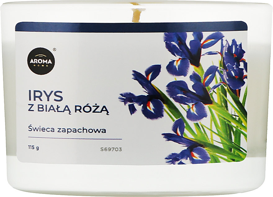 Aroma Home Basic Iris With A White Rose - Świeca zapachowa — Zdjęcie N1