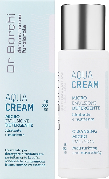 Oczyszczająca mikroemulsja do twarzy, szyi i dekoltu - Dr. Barchi Aqua Cream Cleansing Microemulsion  — Zdjęcie N2