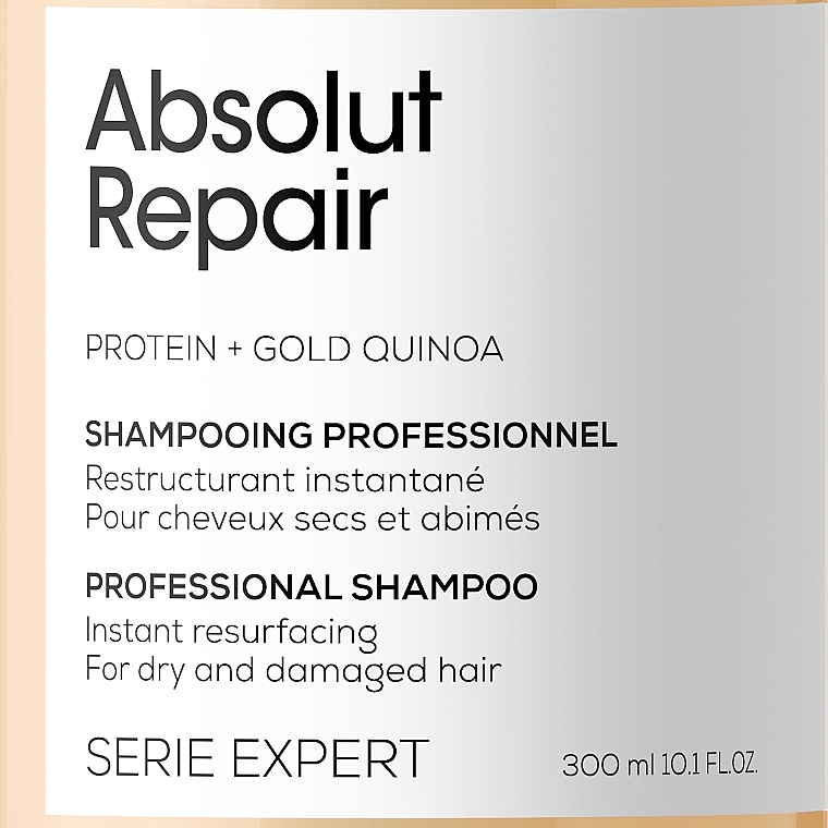 PRZECENA! Naprawczy szampon do włosów zniszczonych z komosą i proteinami - L'Oreal Professionnel Serie Expert Absolut Repair Gold Quinoa + Protein Shampoo * — Zdjęcie N4