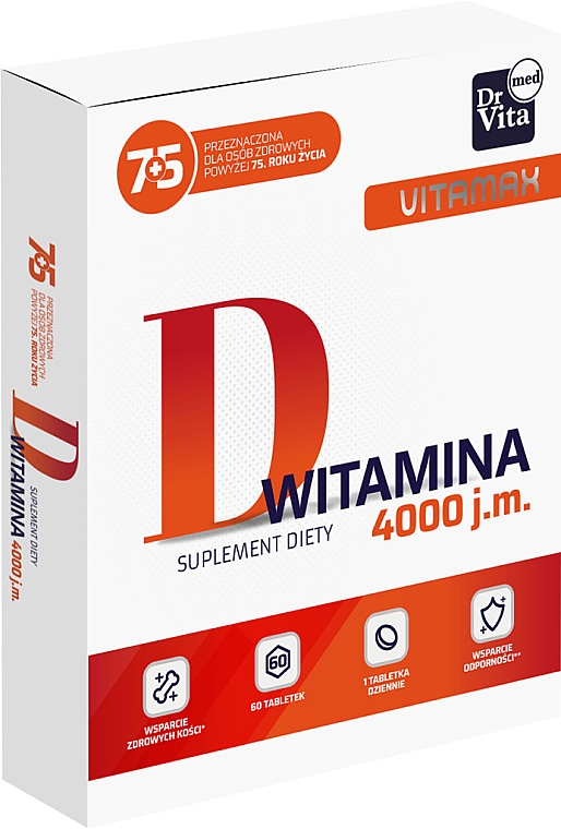 Suplement diety Witamina D - Dr Vita Med Vitamax Vitamin D 4.000 IU — Zdjęcie N1