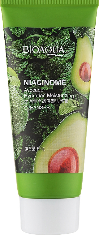 Nawilżająca pianka oczyszczająca do twarzy - Bioaqua Niacinome Avocado Cleanser