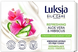 Kup Kremowe mydło Aloes i hibiskus - Luksja Silk Care Refreshing Aloe Vera & Hibiscus Creamy Hand & Body Soap
