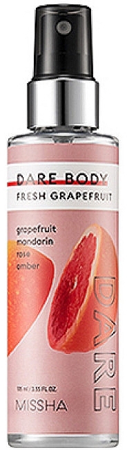 Zmiękczająca mgiełka do ciała Świeży Grejpfrut - Missha Dare Body Fresh Grapefruit — Zdjęcie N1