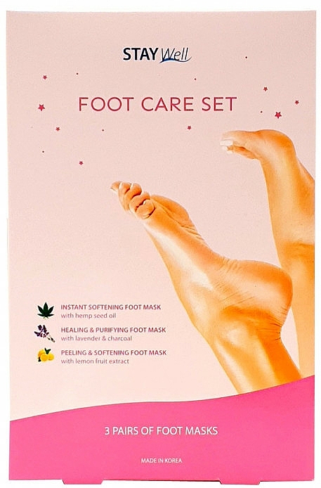 Zestaw do stóp - Stay Well Foot Care Set (f/mask/3x2szt) — Zdjęcie N1