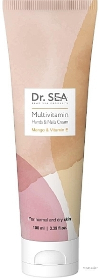 Multiwitaminowy krem do rąk i paznokci z ekstraktem z mango i witaminą E - Dr. Sea Hands & Nails Cream — Zdjęcie N1