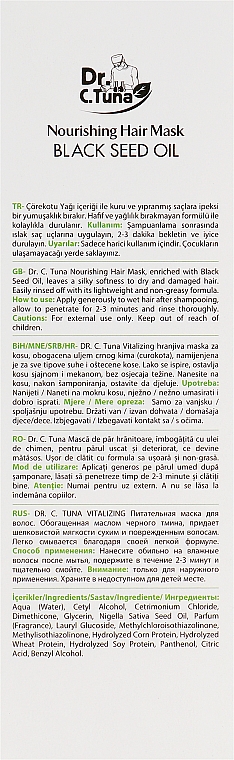 Maska do włosów z czarnuszką - Farmasi Dr. Tuna Black Seed Noirishing Hair Mask — Zdjęcie N3
