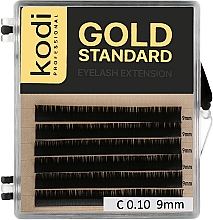 Sztuczne rzęsy Gold Standart C 0.10 (6 rzędów: 9 mm) - Kodi Professional — Zdjęcie N1