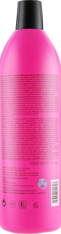 Odżywczy szampon z proteinami jedwabiu i ekstraktem z czosnku - Mirella Basic Salon Nourishing Shampoo — Zdjęcie N2