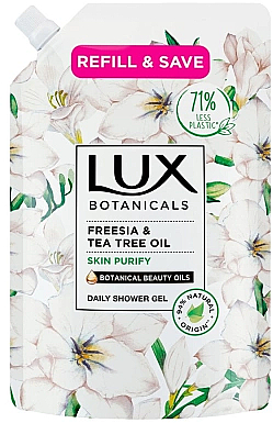 Żel pod prysznic - Lux Botanicals Freesia & Tea Tree Oil Daily Shower Gel (doypack) — Zdjęcie N1